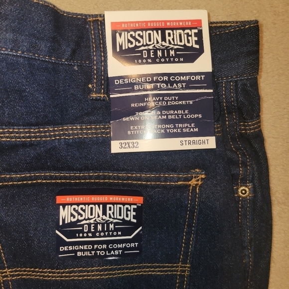 Mens Mission Ridge straight‎ leg Mission Ridge dark Denim Jeans mens Size… - Picture 4 of 7
